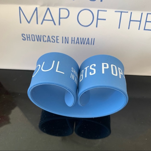 BTS kpop slap bracelet map of the soul 
showcase in hawaii blue New Never used - Picture 5 of 5